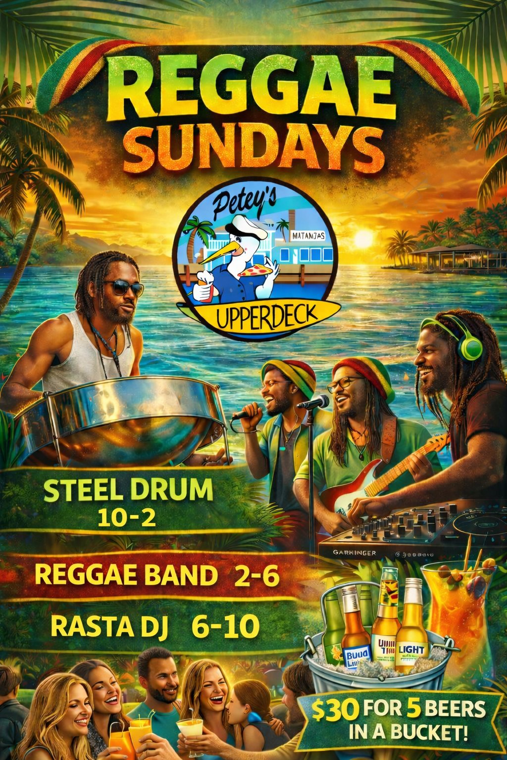 Reggae Sunday at Peteys Upper Deck